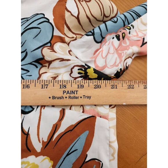 Coco Bianco White Multi-Colored Round Neck Long Sleeve Pullover Blouse sz L - Picture 6 of 8